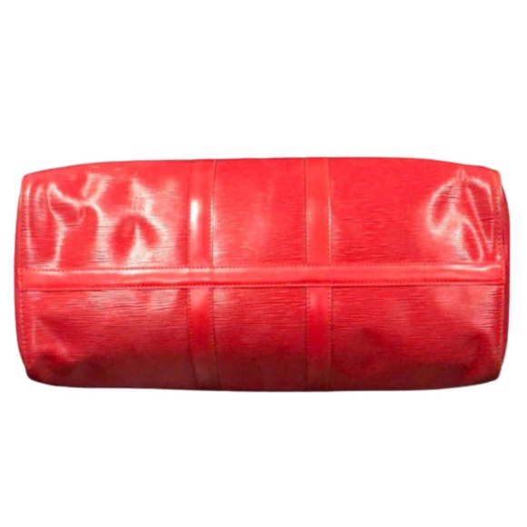 LOUIS VUITTON Red Epi Leather Keepall 50 Boston Travel Duffle Bag LV 50 - Picture 4 of 17